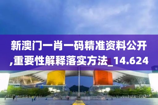 新澳门一肖一码精准资料公开,重要性解释落实方法_14.624