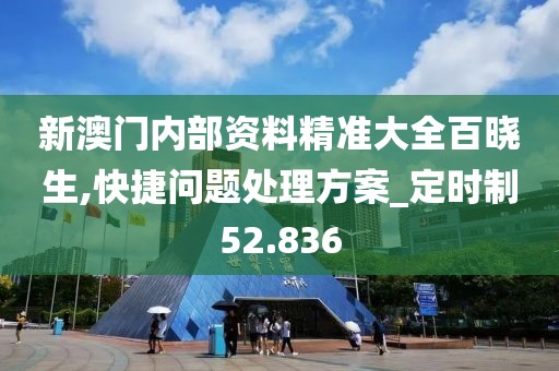 新澳门内部资料精准大全百晓生,快捷问题处理方案_定时制52.836