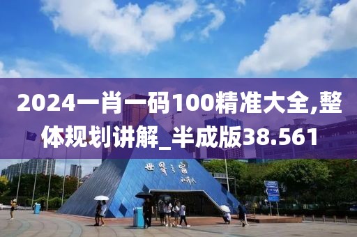 2024一肖一码100精准大全,整体规划讲解_半成版38.561