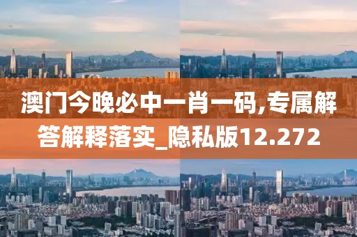 澳门今晚必中一肖一码,专属解答解释落实_隐私版12.272
