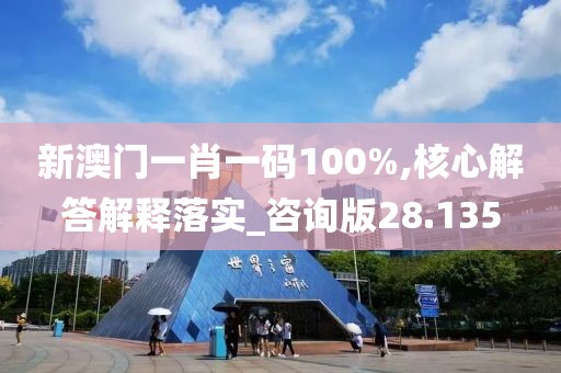 新澳门一肖一码100%,核心解答解释落实_咨询版28.135
