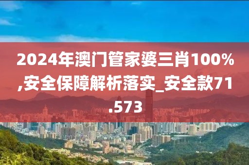 2024年澳门管家婆三肖100%,安全保障解析落实_安全款71.573