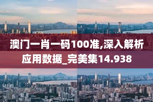 澳门一肖一码100准,深入解析应用数据_完美集14.938