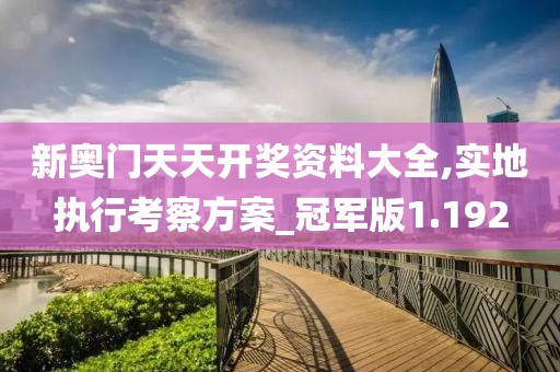 新奥门天天开奖资料大全,实地执行考察方案_冠军版1.192