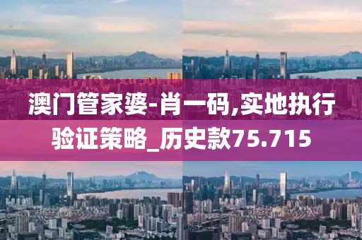 澳门管家婆-肖一码,实地执行验证策略_历史款75.715