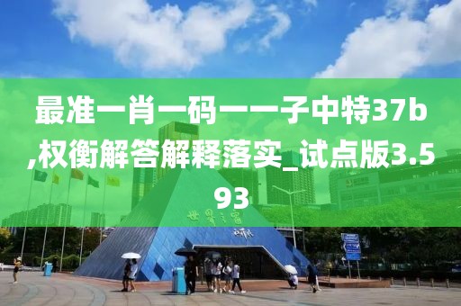 最准一肖一码一一子中特37b,权衡解答解释落实_试点版3.593