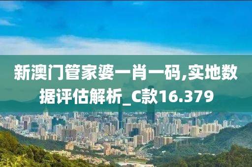 新澳门管家婆一肖一码,实地数据评估解析_C款16.379