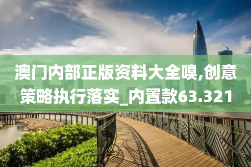澳门内部正版资料大全嗅,创意策略执行落实_内置款63.321