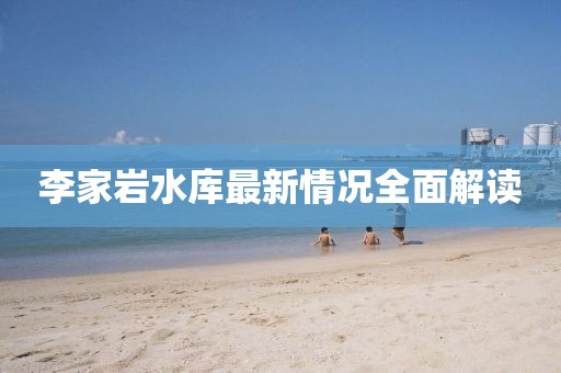 李家岩水库最新情况全面解读