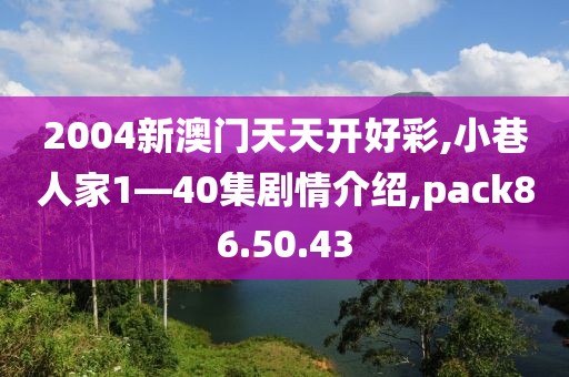 2004新澳门天天开好彩,小巷人家1—40集剧情介绍,pack86.50.43