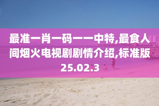 最准一肖一码一一中特,最食人间烟火电视剧剧情介绍,标准版25.02.3