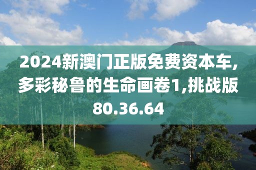 2024新澳门正版免费资本车,多彩秘鲁的生命画卷1,挑战版80.36.64