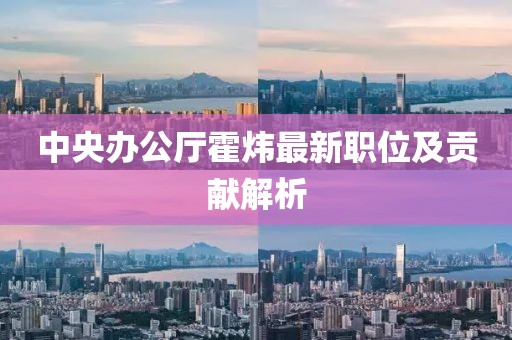 中央办公厅霍炜最新职位及贡献解析