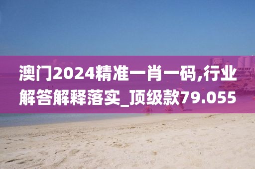 澳门2024精准一肖一码,行业解答解释落实_顶级款79.055