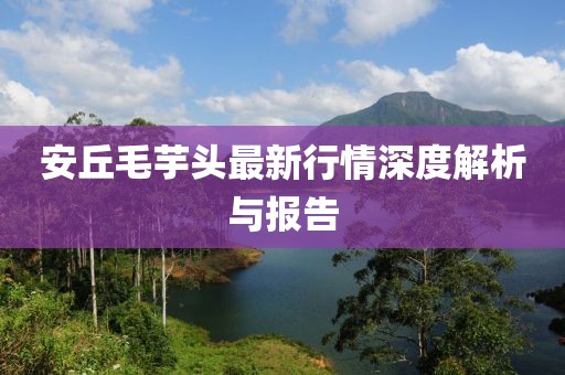 安丘毛芋头最新行情深度解析与报告