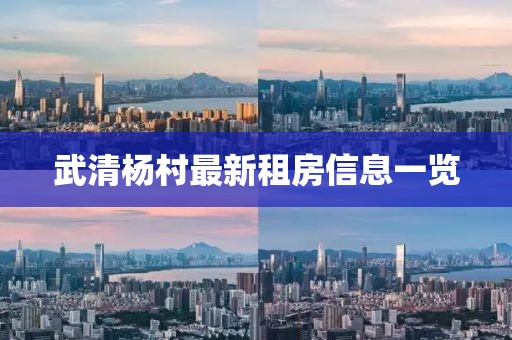 武清杨村最新租房信息一览