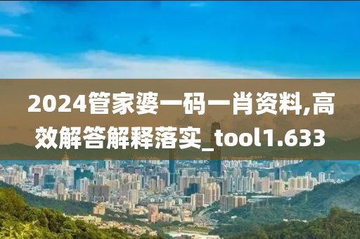 2024管家婆一码一肖资料,高效解答解释落实_tool1.633