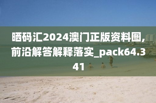 晒码汇2024澳门正版资料图,前沿解答解释落实_pack64.341