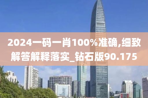 2024一码一肖100%准确,细致解答解释落实_钻石版90.175