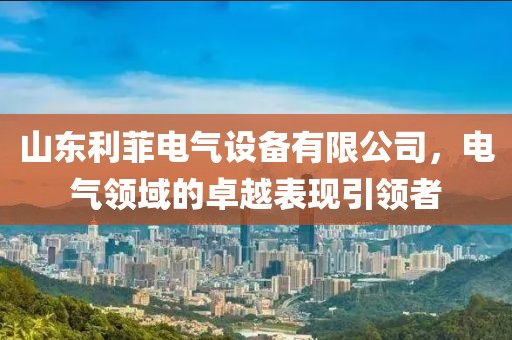 山东利菲电气设备有限公司，电气领域的卓越表现引领者