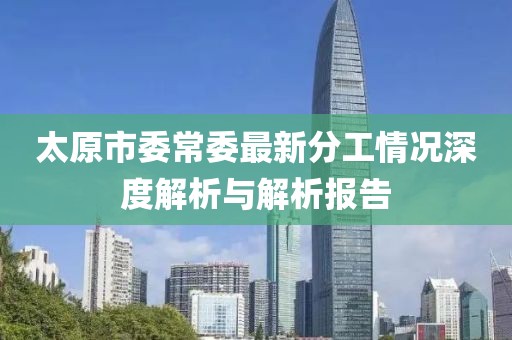 太原市委常委最新分工情况深度解析与解析报告