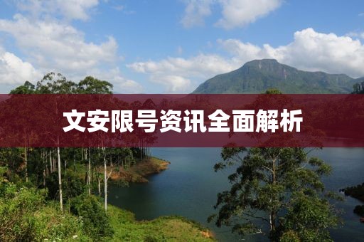 文安限号资讯全面解析