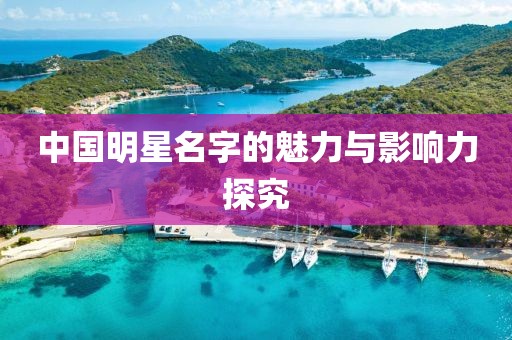 中国明星名字的魅力与影响力探究