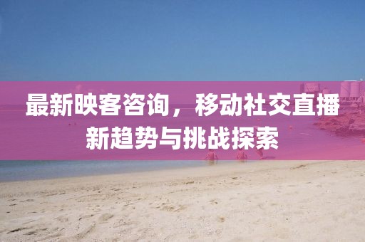 最新映客咨询