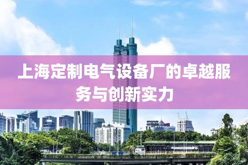 上海定制电气设备厂的卓越服务与创新实力
