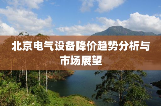 北京电气设备降价趋势分析与市场展望