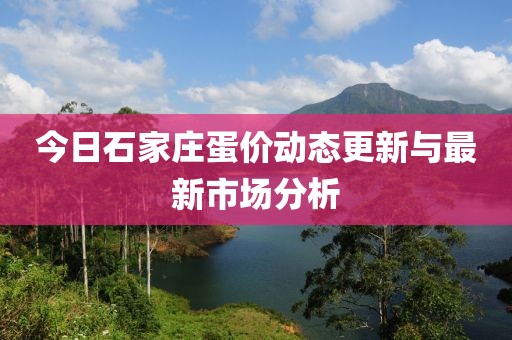 今日石家庄蛋价动态更新与最新市场分析
