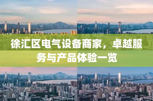 徐汇区电气设备商家，卓越服务与产品体验一览