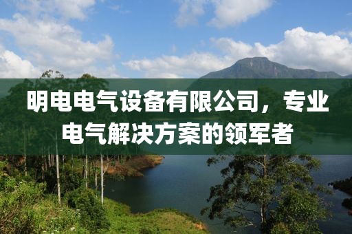 明电电气设备有限公司，专业电气解决方案的领军者