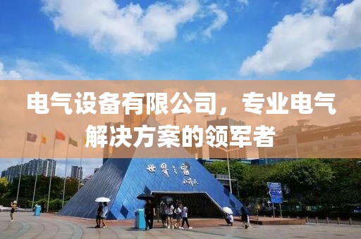 电气设备有限公司，专业电气解决方案的领军者