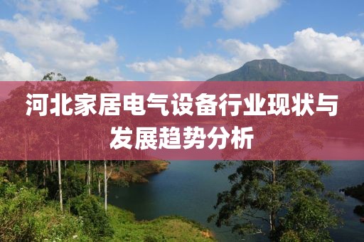 河北家居电气设备行业现状与发展趋势分析