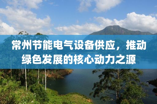 常州节能电气设备供应，推动绿色发展的核心动力之源