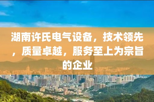 湖南许氏电气设备，技术领先，质量卓越，服务至上为宗旨的企业