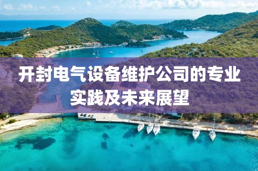 开封电气设备维护公司的专业实践及未来展望