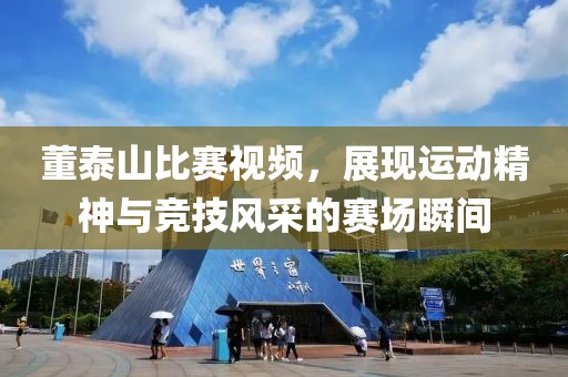 董泰山比赛视频，展现运动精神与竞技风采的赛场瞬间