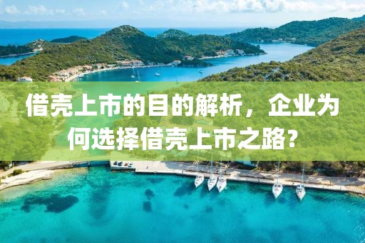 借壳上市的目的解析，企业为何选择借壳上市之路？