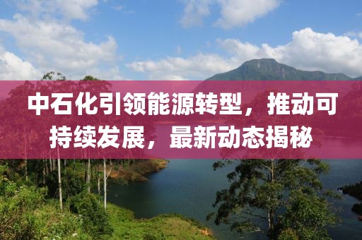中石化引领能源转型，推动可持续发展，最新动态揭秘