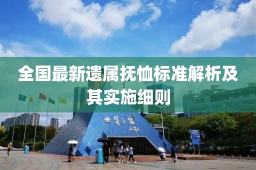 全国最新遗属抚恤标准解析及其实施细则