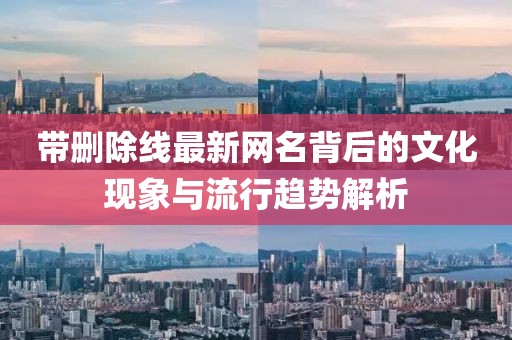 带删除线最新网名背后的文化现象与流行趋势解析
