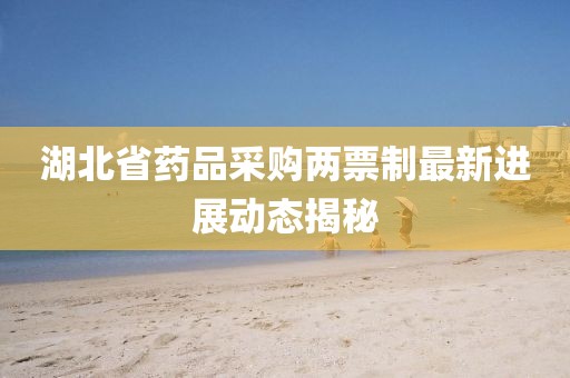 湖北省药品采购两票制最新进展动态揭秘