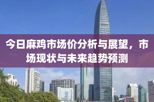 今日麻鸡市场价分析与展望，市场现状与未来趋势预测
