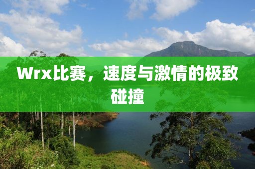 Wrx比赛，速度与激情的极致碰撞