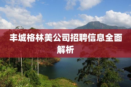 丰城格林美公司招聘信息全面解析