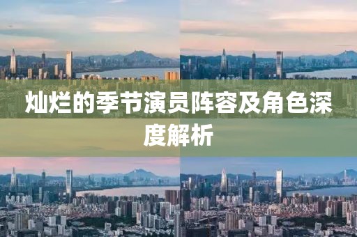 灿烂的季节演员阵容及角色深度解析