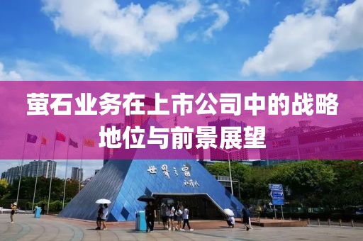 萤石业务在上市公司中的战略地位与前景展望
