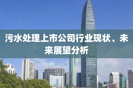 污水处理上市公司行业现状、未来展望分析